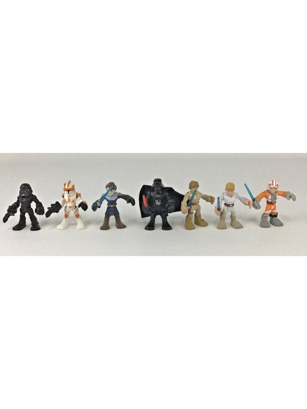 Hasbro Galactic Heros Star Wars Luke Vader Cody Toy Figures Bundle 7pc PVC Lot